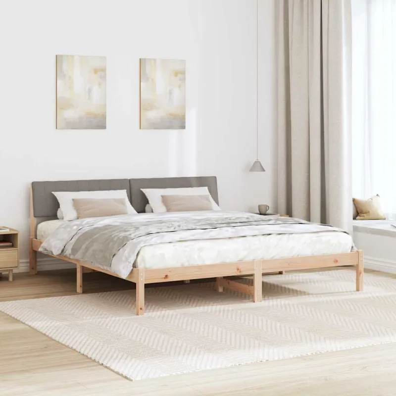 Lovos rėmas Ruda ir taupe 180 x 200 cm Pušies masyvas