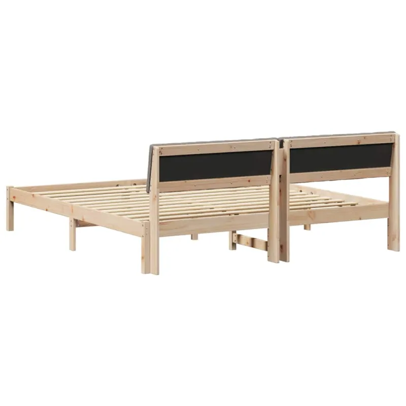 Lovos rėmas Ruda ir taupe 180 x 200 cm Pušies masyvas