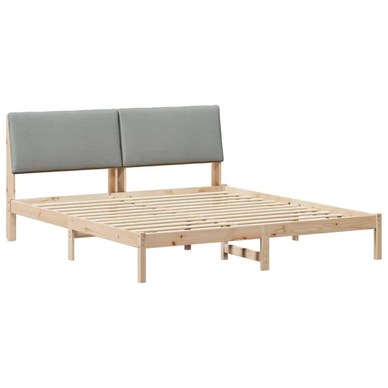 Lovos rėmas Ruda ir šviesiai pilka 200 x 200 cm Pušies masyvas