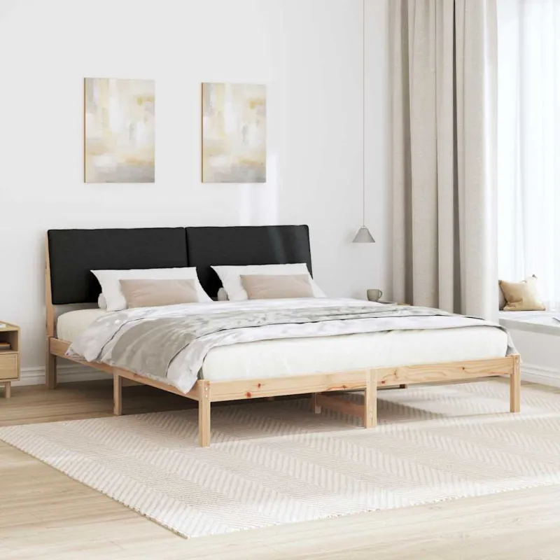 Lovos rėmas Ruda ir juoda 200 x 200 cm Pušies masyvas