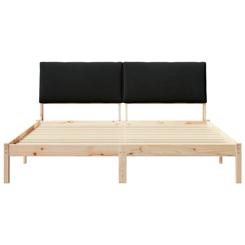 Lovos rėmas Ruda ir juoda 200 x 200 cm Pušies masyvas
