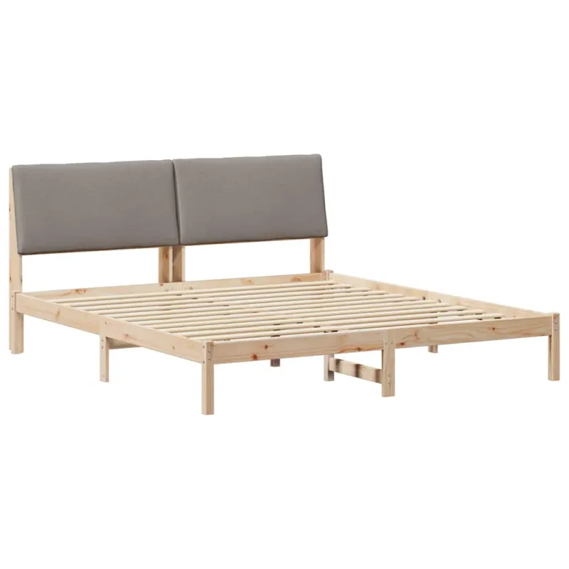 Lovos rėmas Ruda ir taupe 200 x 200 cm Pušies masyvas