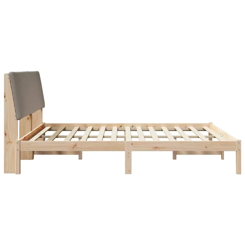 Lovos rėmas Ruda ir taupe 200 x 200 cm Pušies masyvas