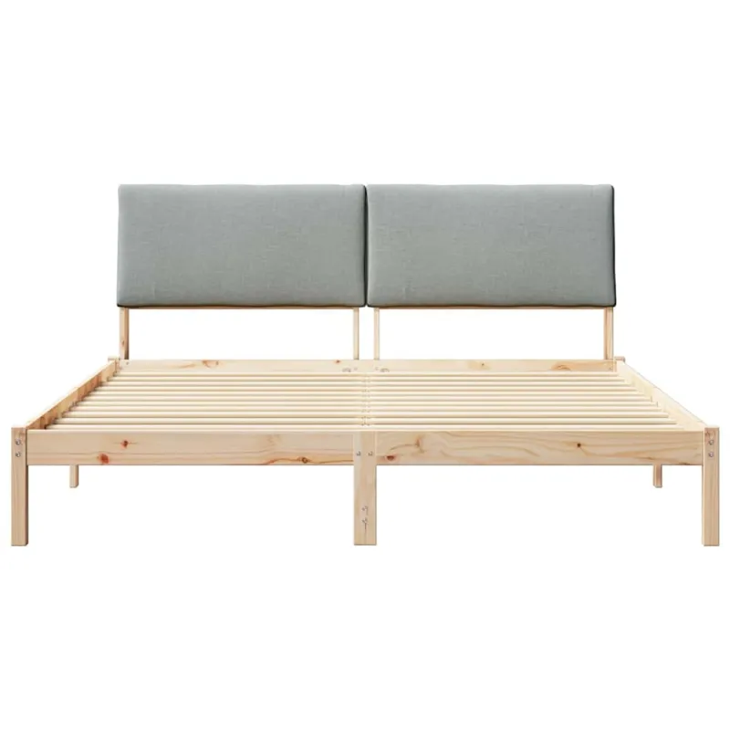 Lovos rėmas Ruda ir šviesiai pilka 180 x 200 cm Pušies masyvas