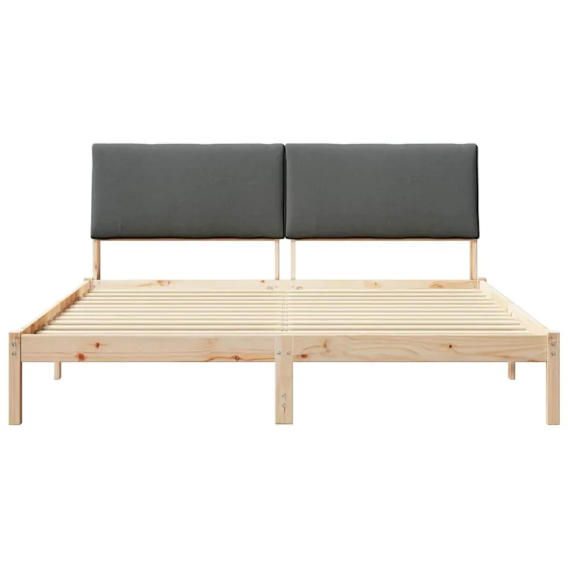 Lovos rėmas ruda ir tamsiai pilka 180 x 200 cm Pušies masyvas