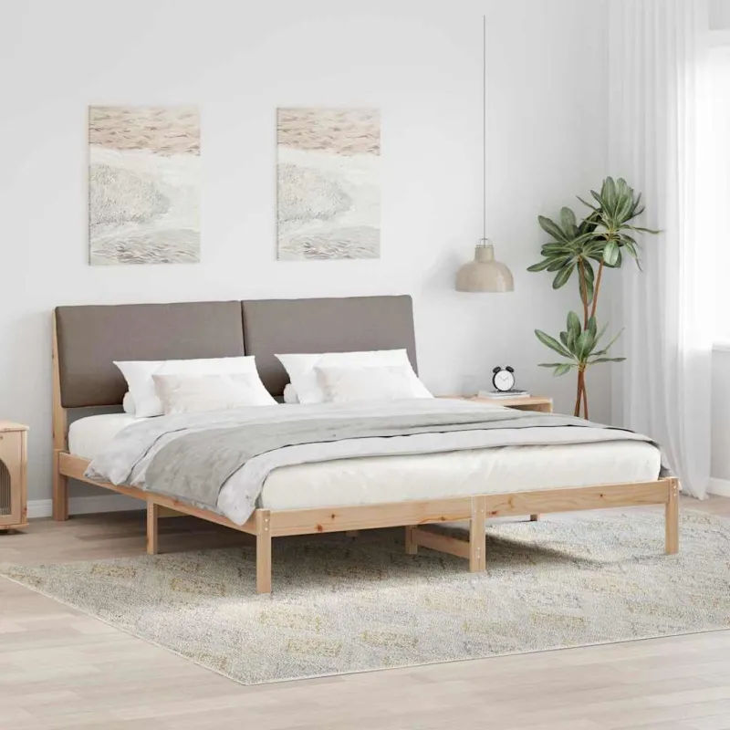 Lovos rėmas Ruda ir taupe 180 x 200 cm Pušies masyvas