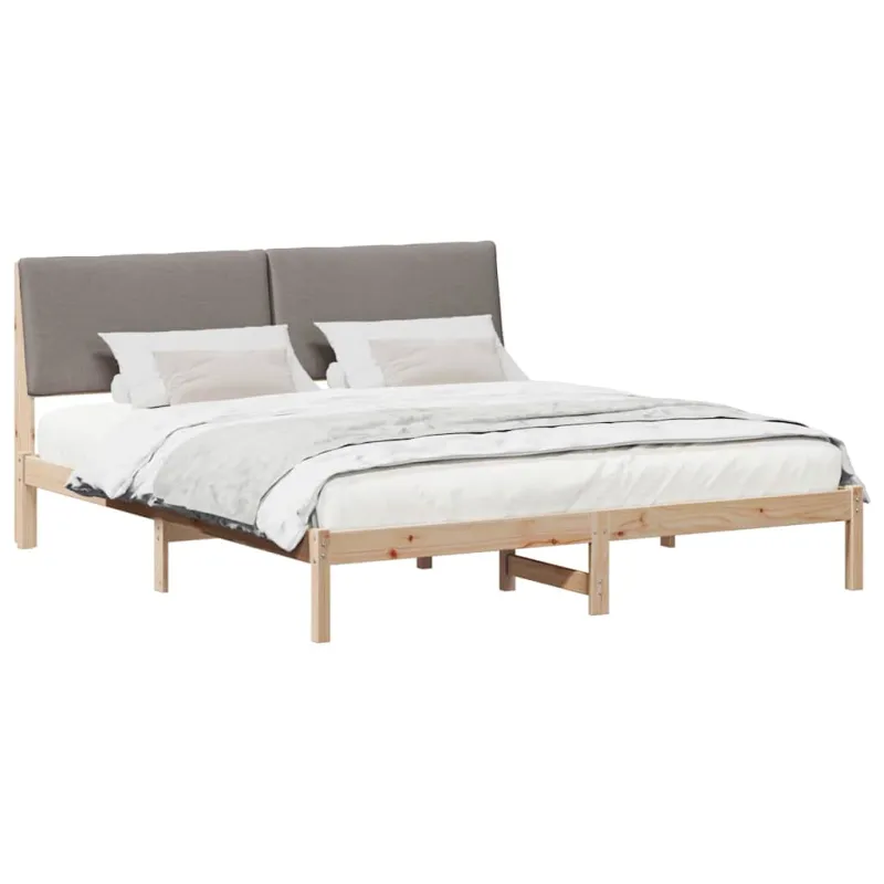 Lovos rėmas Ruda ir taupe 180 x 200 cm Pušies masyvas