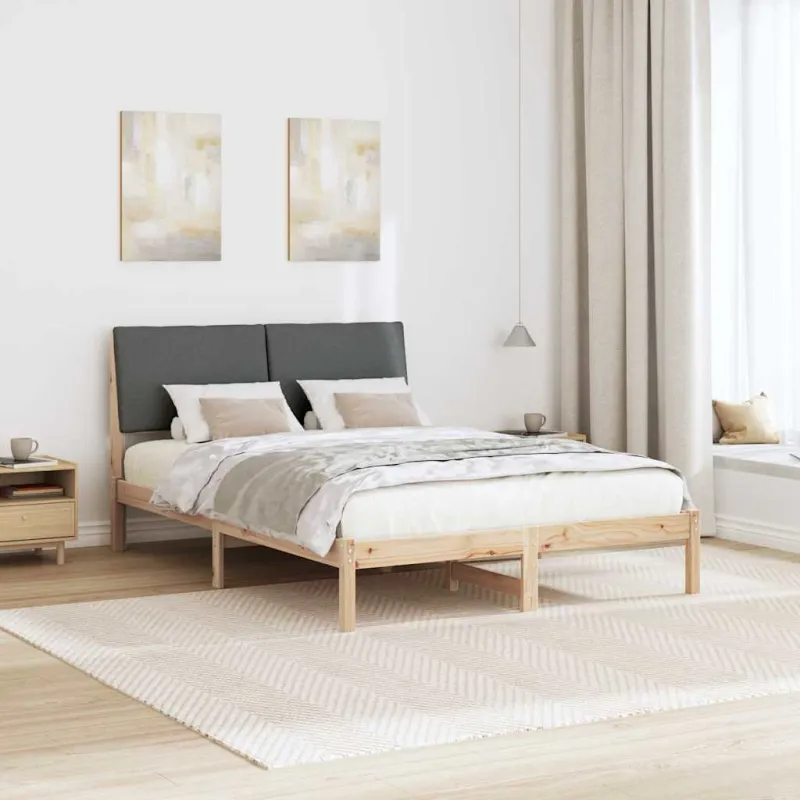 Lovos rėmas ruda ir tamsiai pilka 160 x 200 cm Pušies masyvas