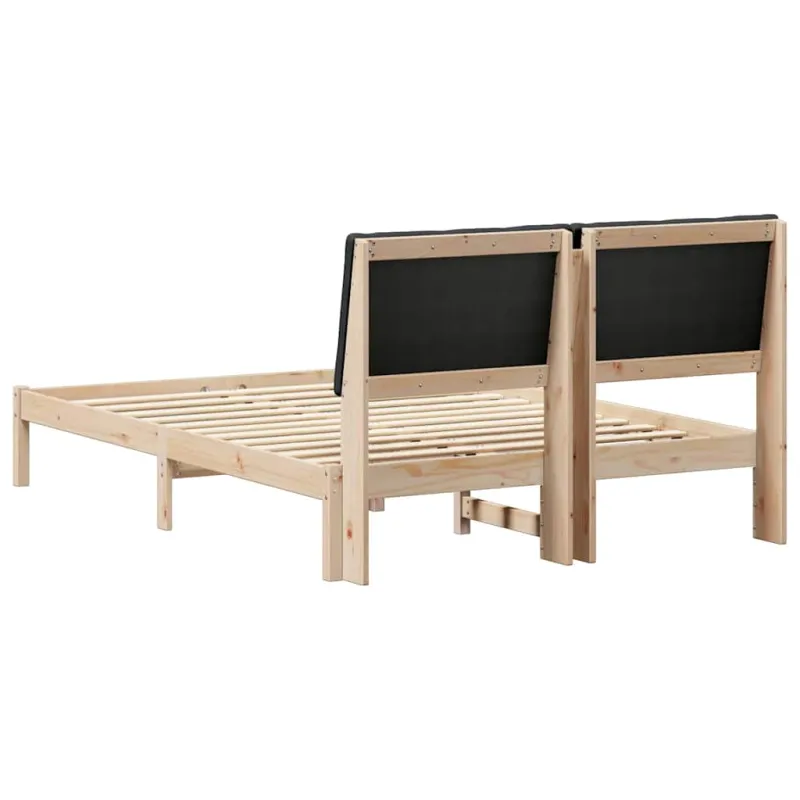Lovos rėmas Ruda ir juoda 160 x 200 cm Pušies masyvas