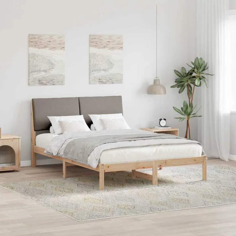 Lovos rėmas Ruda ir taupe 160 x 200 cm Pušies masyvas