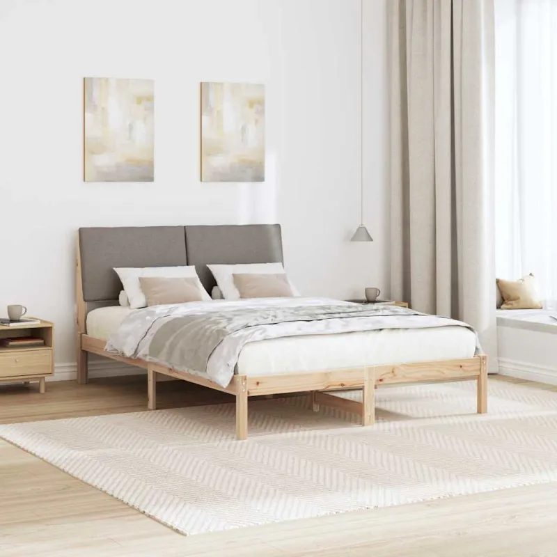 Lovos rėmas Ruda ir taupe 160 x 200 cm Pušies masyvas