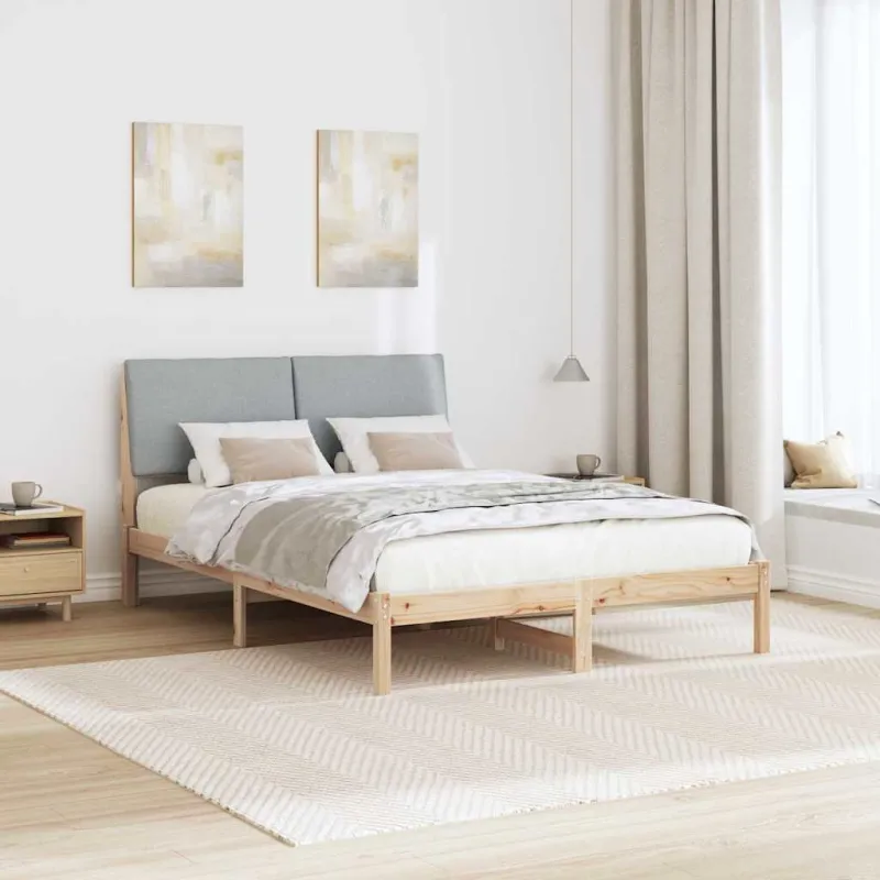 Lovos rėmas Ruda ir šviesiai pilka 150 x 200 cm Pušies masyvas