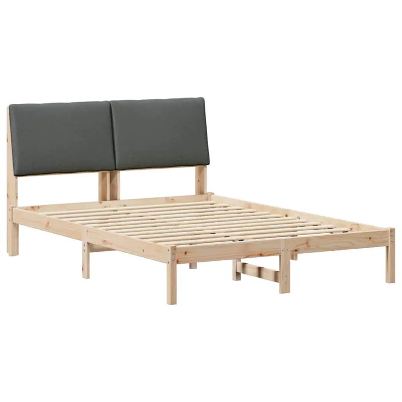 Lovos rėmas ruda ir tamsiai pilka 150 x 200 cm Pušies masyvas