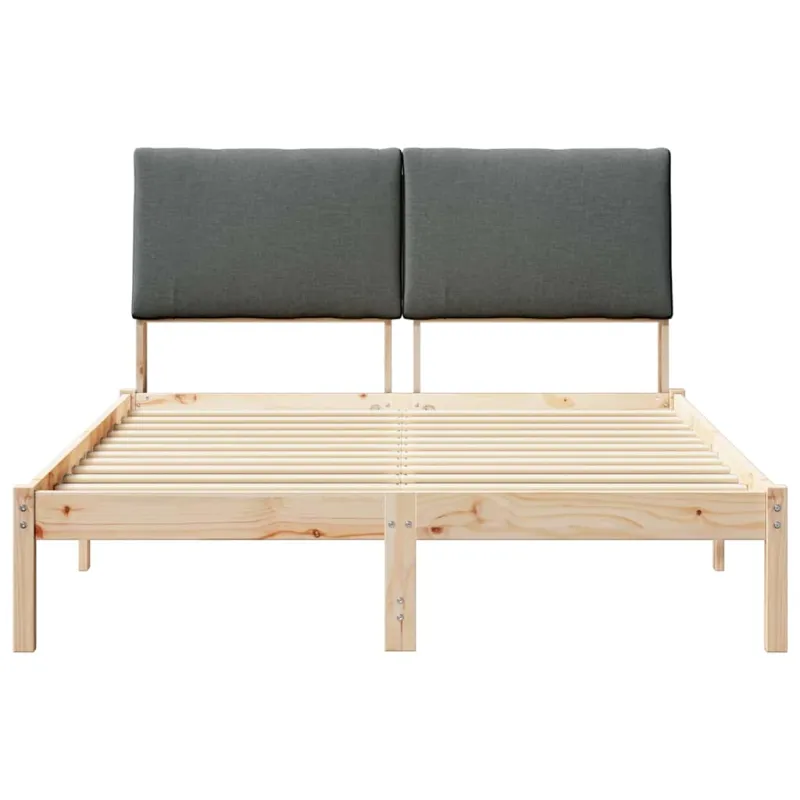 Lovos rėmas ruda ir tamsiai pilka 150 x 200 cm Pušies masyvas