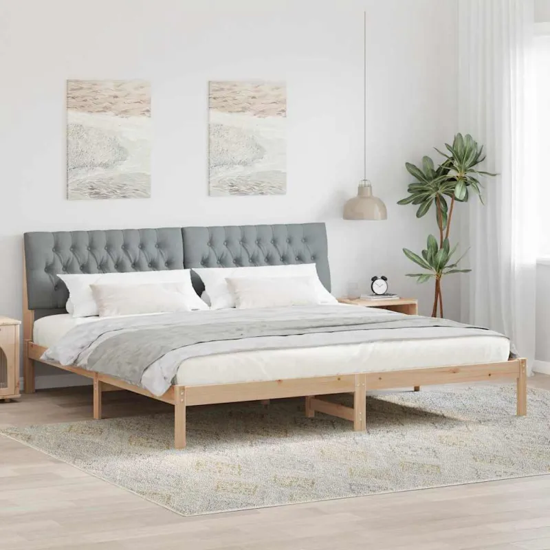 Lovo rėmas su apmuštu galvūgaliu Ruda 200 x 200 cm