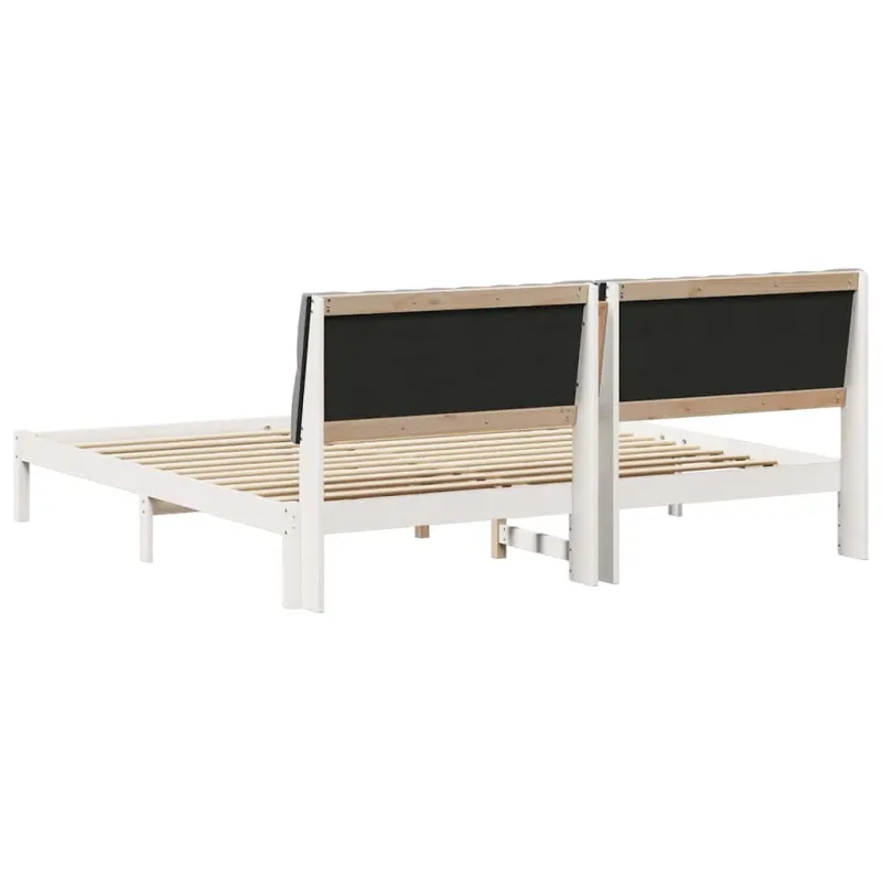 Lovo rėmas su apmuštu galvūgaliu Balta 200 x 200 cm