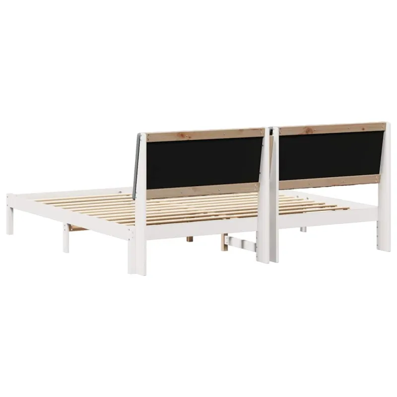 Lovos rėmas Balta 200 x 200 cm Kietos pušies mediena