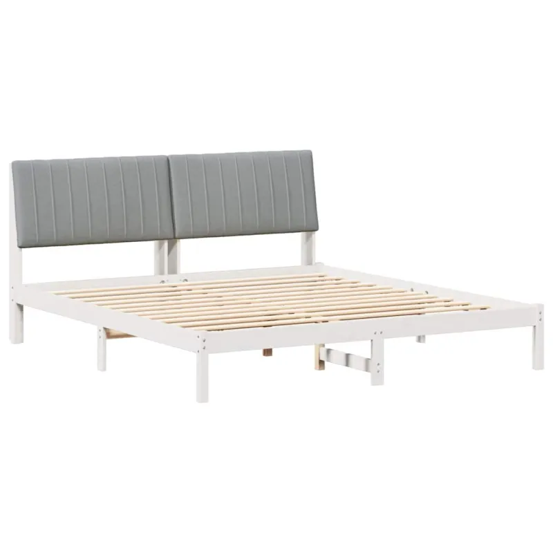 Lovos rėmas Šviesiai pilka 180 x 200 cm Kietos pušies mediena