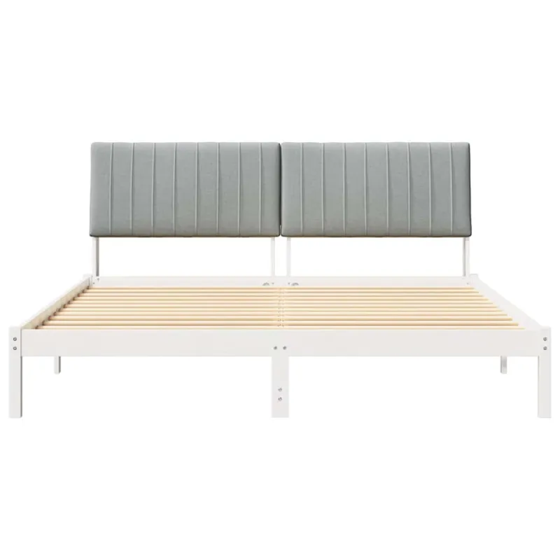Lovos rėmas Šviesiai pilka 180 x 200 cm Kietos pušies mediena
