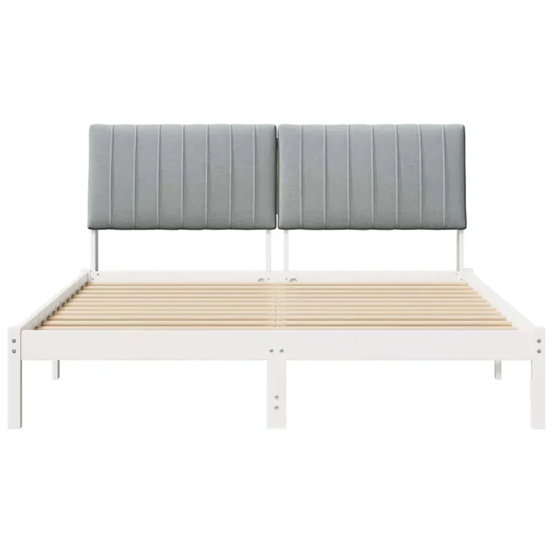 Lovos rėmas Balta 160 x 200 cm Kietos pušies mediena