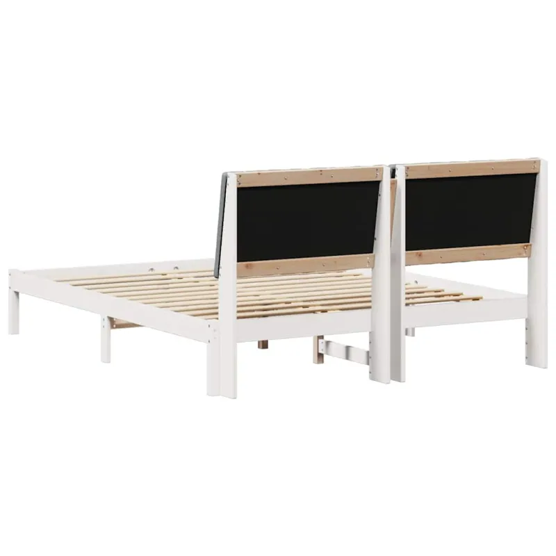 Lovos rėmas Balta 160 x 200 cm Kietos pušies mediena