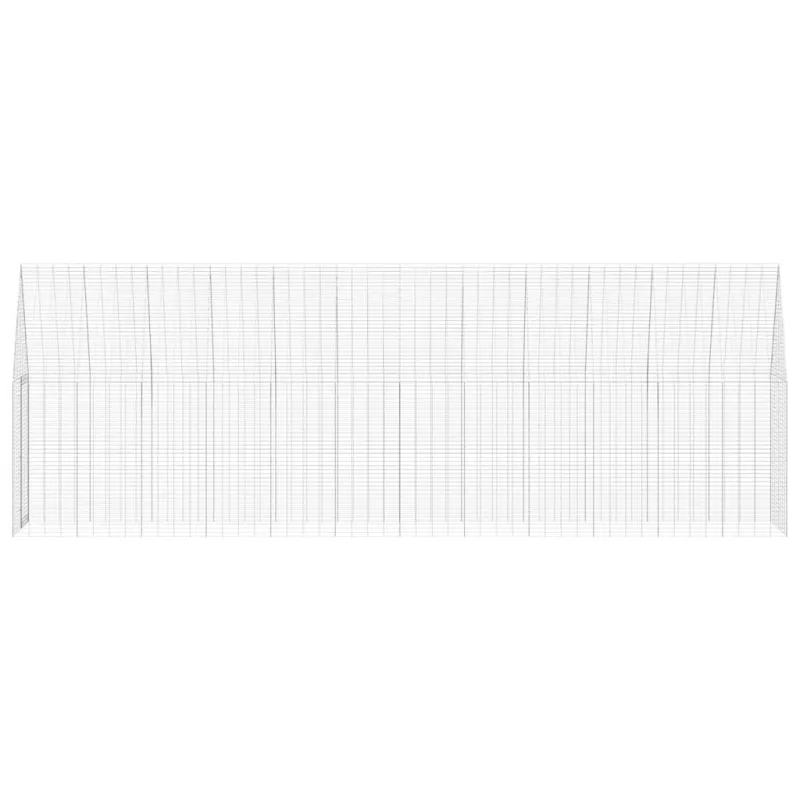 Vištų narvas 2 pcs Sidabro 600 x 100 x 210 cm Cinkuota plienas