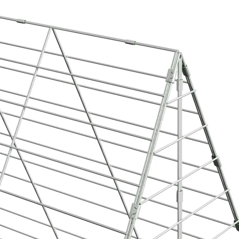 Vištų narvas 2 pcs Sidabro 600 x 100 x 210 cm Cinkuota plienas