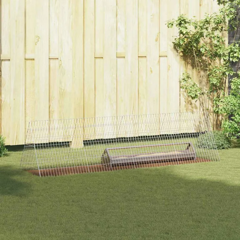 Vištų narvas Sidabro 215 x 55 x 55 cm Cinkuota plienas