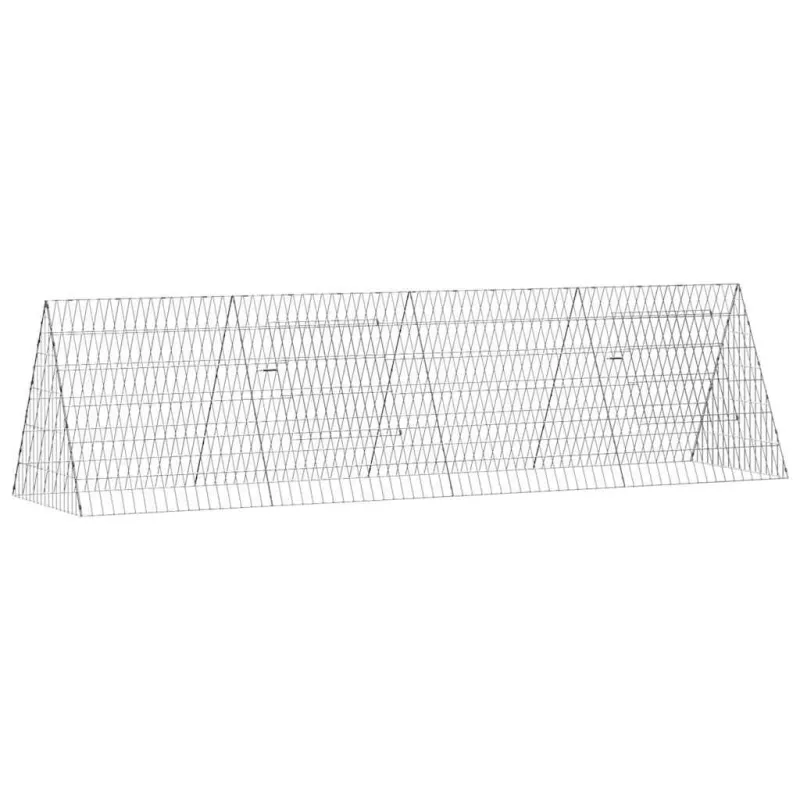 Vištų narvas Sidabro 215 x 55 x 55 cm Cinkuota plienas
