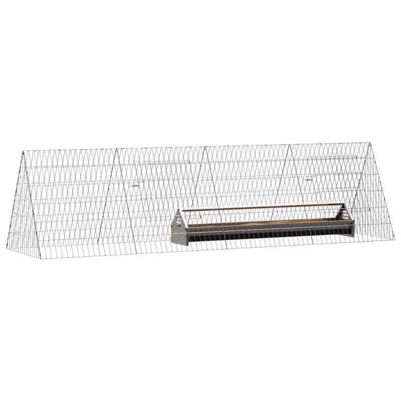 Vištų narvas Sidabro 215 x 55 x 55 cm Cinkuota plienas