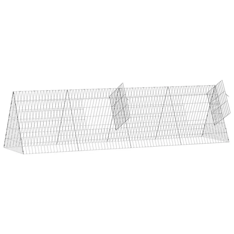 Vištų narvas Sidabro 215 x 55 x 55 cm Cinkuota plienas