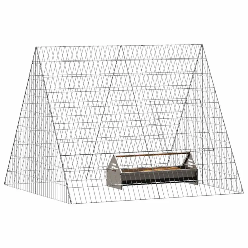 Vištų narvas Sidabro 110 x 100 x 85 cm Cinkuota plienas