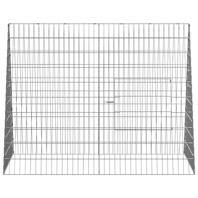 Vištų narvas Sidabro 110 x 100 x 85 cm Cinkuota plienas