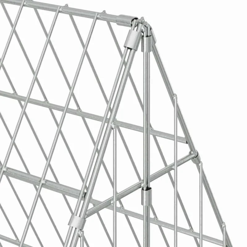 Vištų narvas Sidabro 110 x 100 x 85 cm Cinkuota plienas
