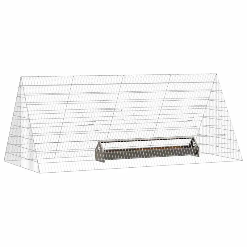 Vištų narvas Sidabro 215 x 100 x 85 cm Cinkuota plienas