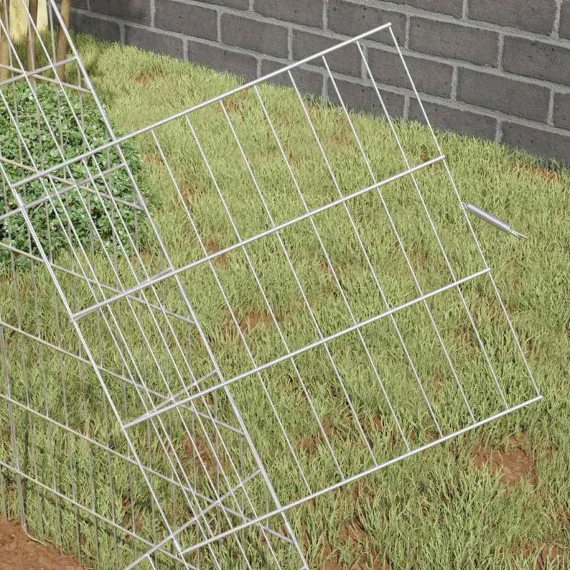 Vištų narvas Sidabro 215 x 100 x 85 cm Cinkuota plienas