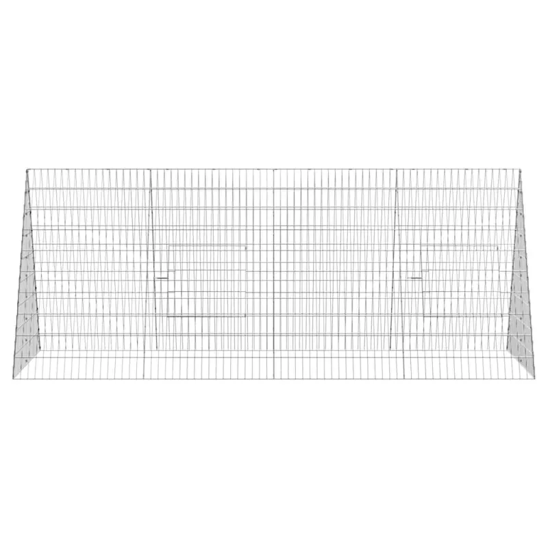 Vištų narvas Sidabro 215 x 100 x 85 cm Cinkuota plienas