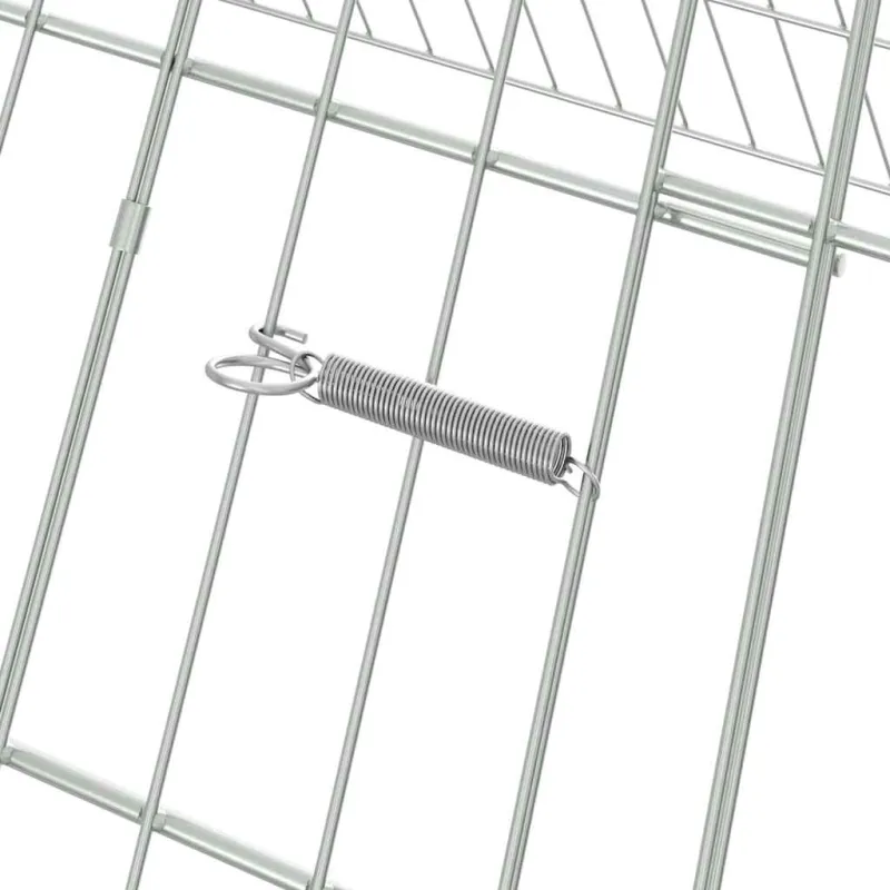 Vištų narvas Sidabro 215 x 100 x 85 cm Cinkuota plienas