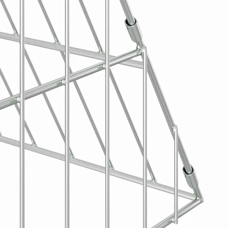 Vištų narvas Sidabro 215 x 100 x 85 cm Cinkuota plienas