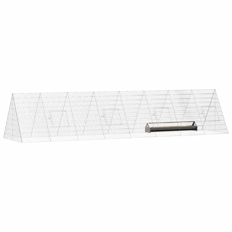 Vištų narvas Sidabro 430 x 100 x 85 cm Cinkuota plienas
