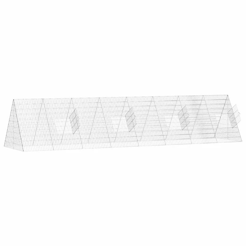Vištų narvas Sidabro 430 x 100 x 85 cm Cinkuota plienas