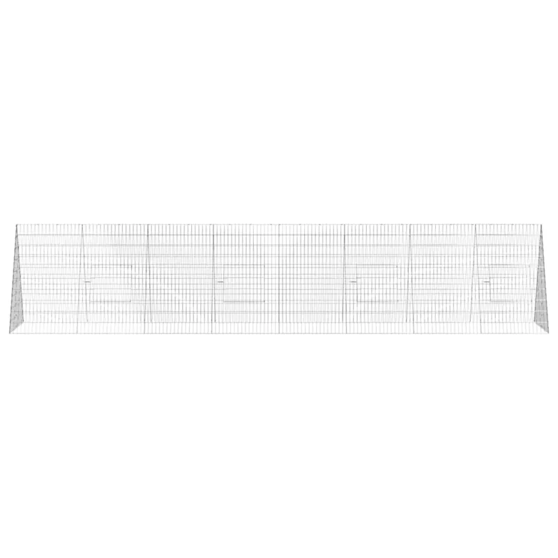 Vištų narvas Sidabro 430 x 100 x 85 cm Cinkuota plienas