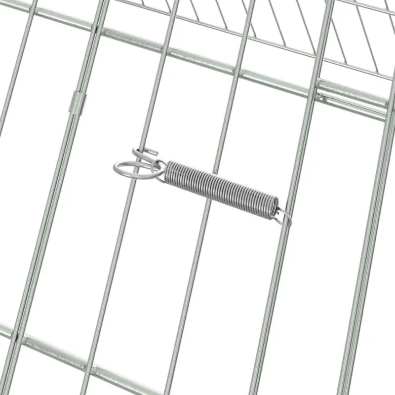 Vištų narvas Sidabro 430 x 100 x 85 cm Cinkuota plienas