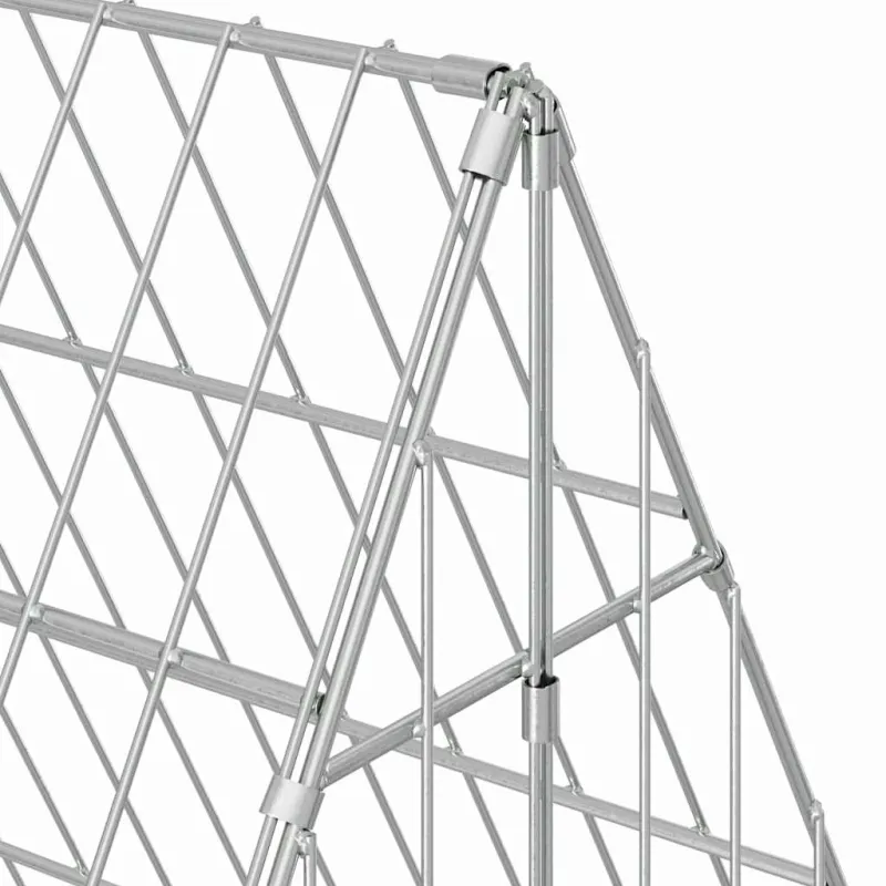 Vištų narvas Sidabro 430 x 100 x 85 cm Cinkuota plienas