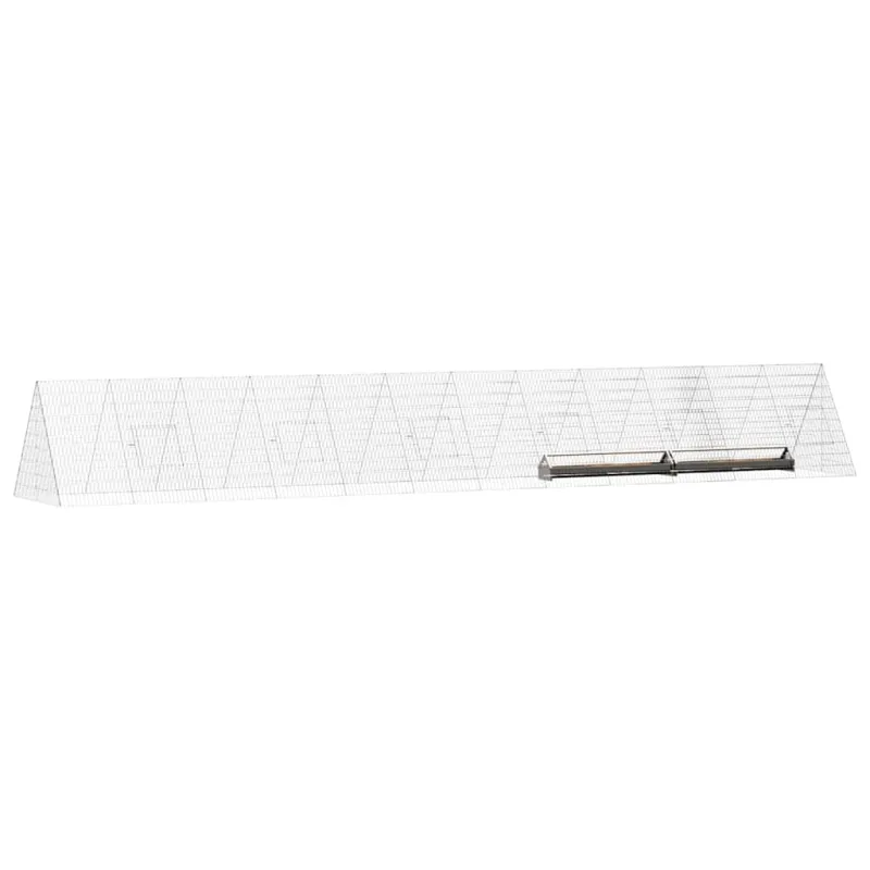 Vištų narvas Sidabro 650 x 100 x 85 cm Cinkuota plienas