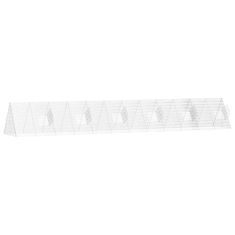 Vištų narvas Sidabro 650 x 100 x 85 cm Cinkuota plienas