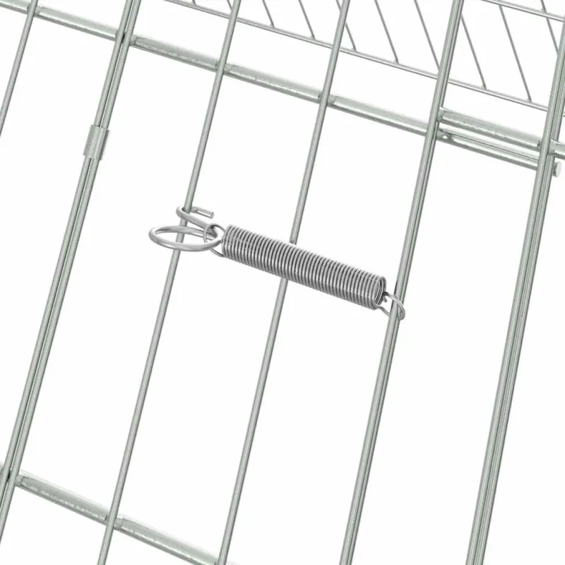 Vištų narvas Sidabro 650 x 100 x 85 cm Cinkuota plienas