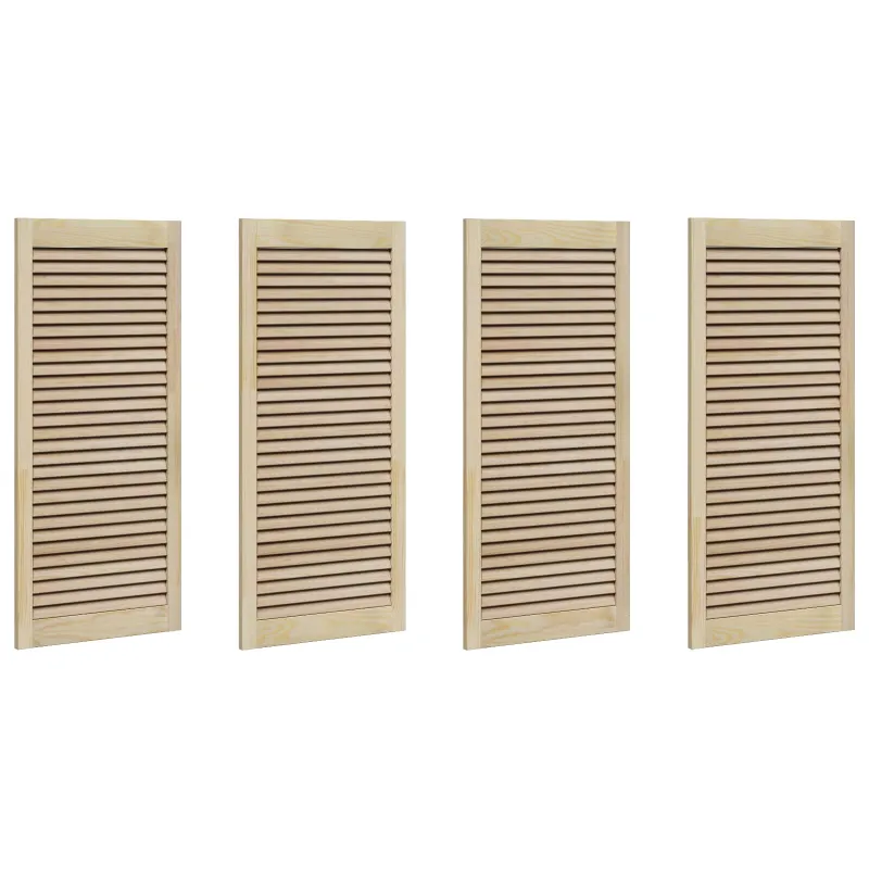 Spintelės durys su durimis 4 pcs Natūrali 49,5 x 2,1 x 110 cm