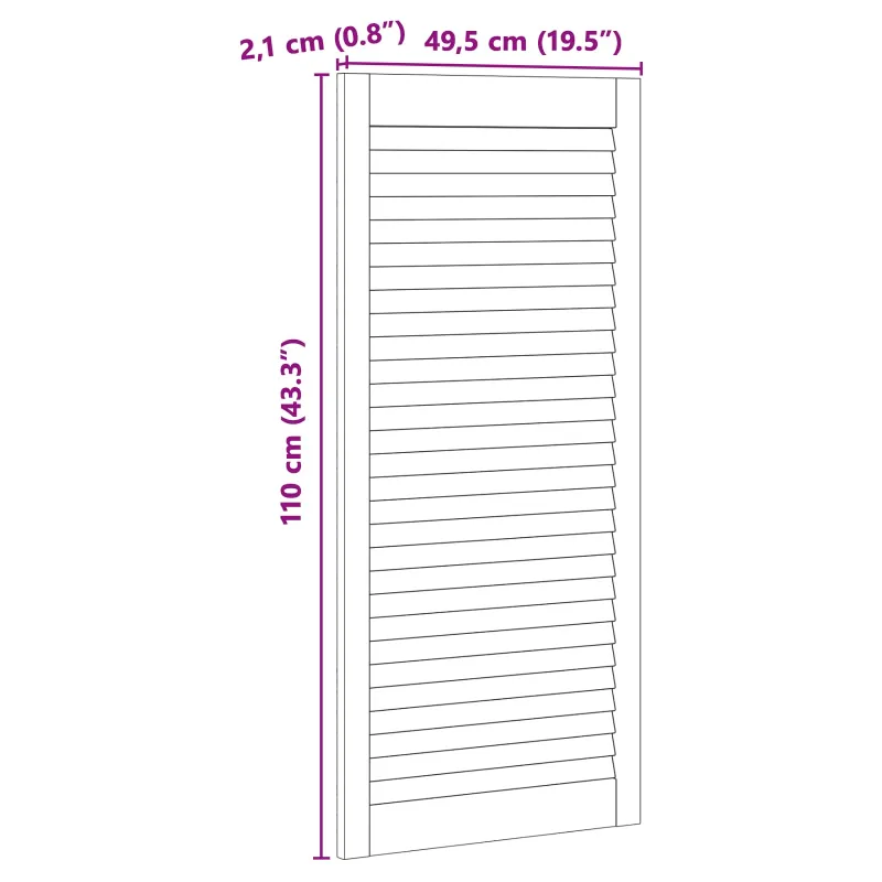 Spintelės durys su durimis 4 pcs Natūrali 49,5 x 2,1 x 110 cm