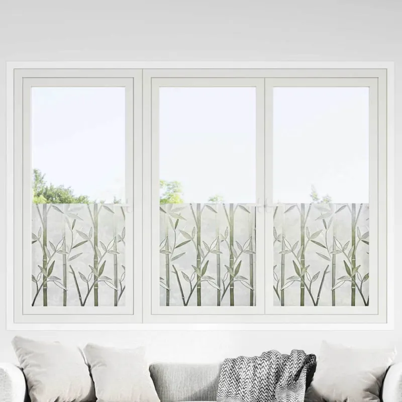 Elektrostatinė langų plėvelė Bambuko raštas 45 x 500 cm PVC